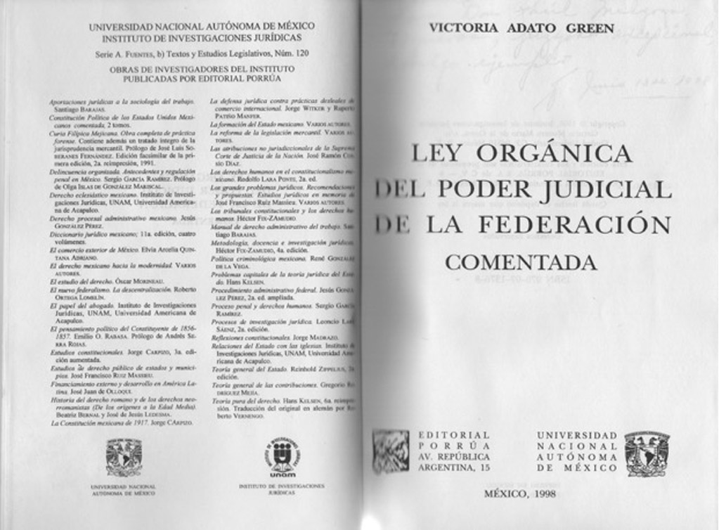 Ley orgánica del poder judicial de la federación comentada